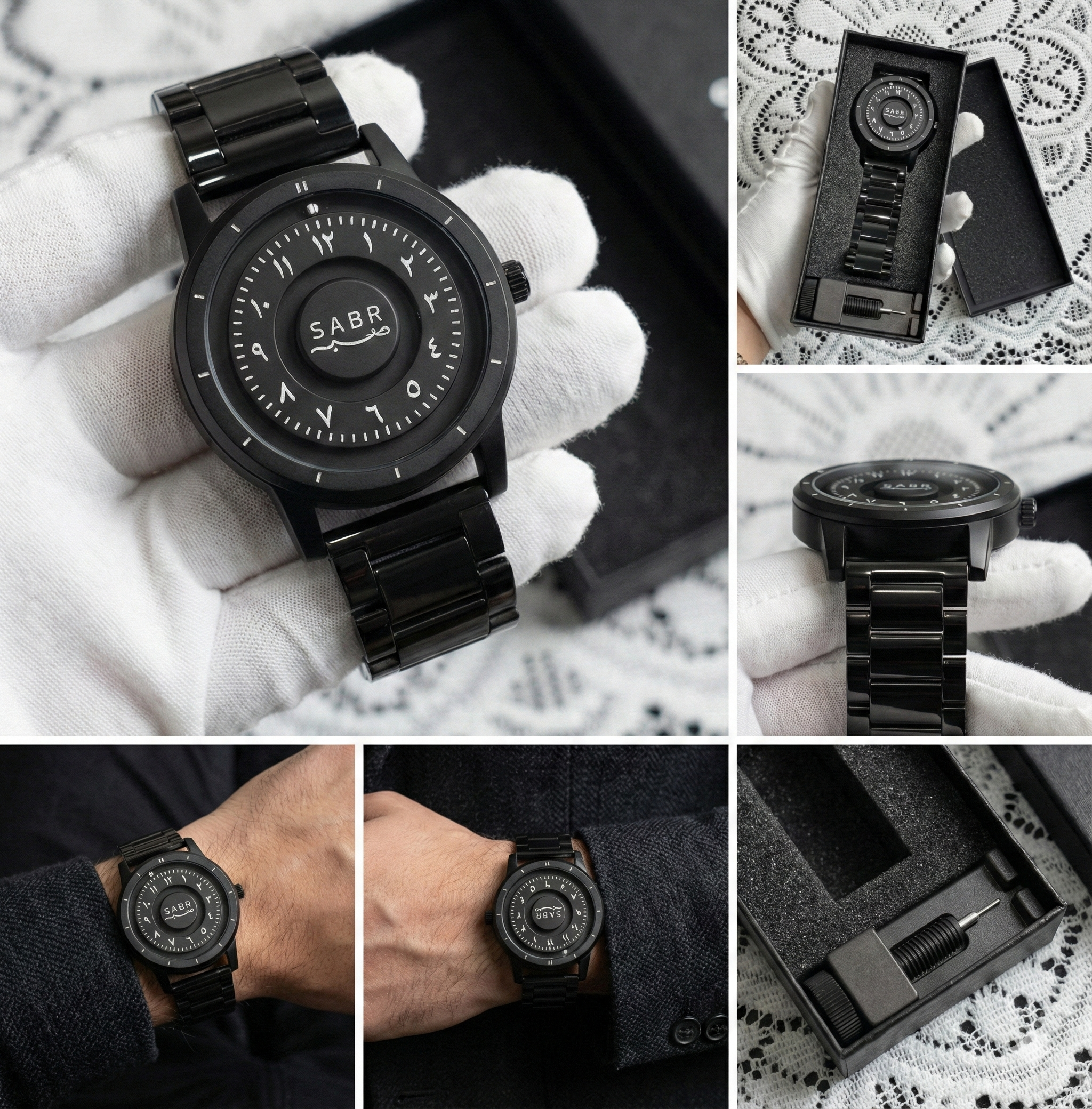 sabr watch arabic numeral dial timepiece for men